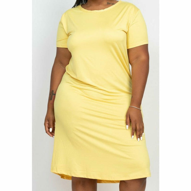 Capella Plus Size Short Sleeve oversize shirt Dress