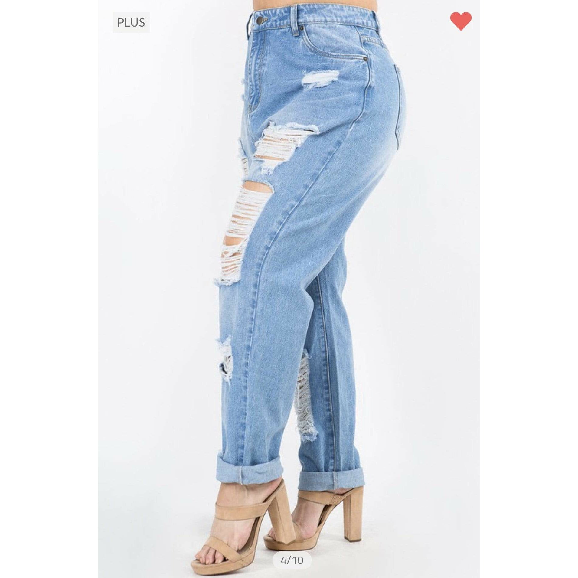 Shanta' Hair Beauty Fashion LLC Jeans Dangerous In Distressed Jeans