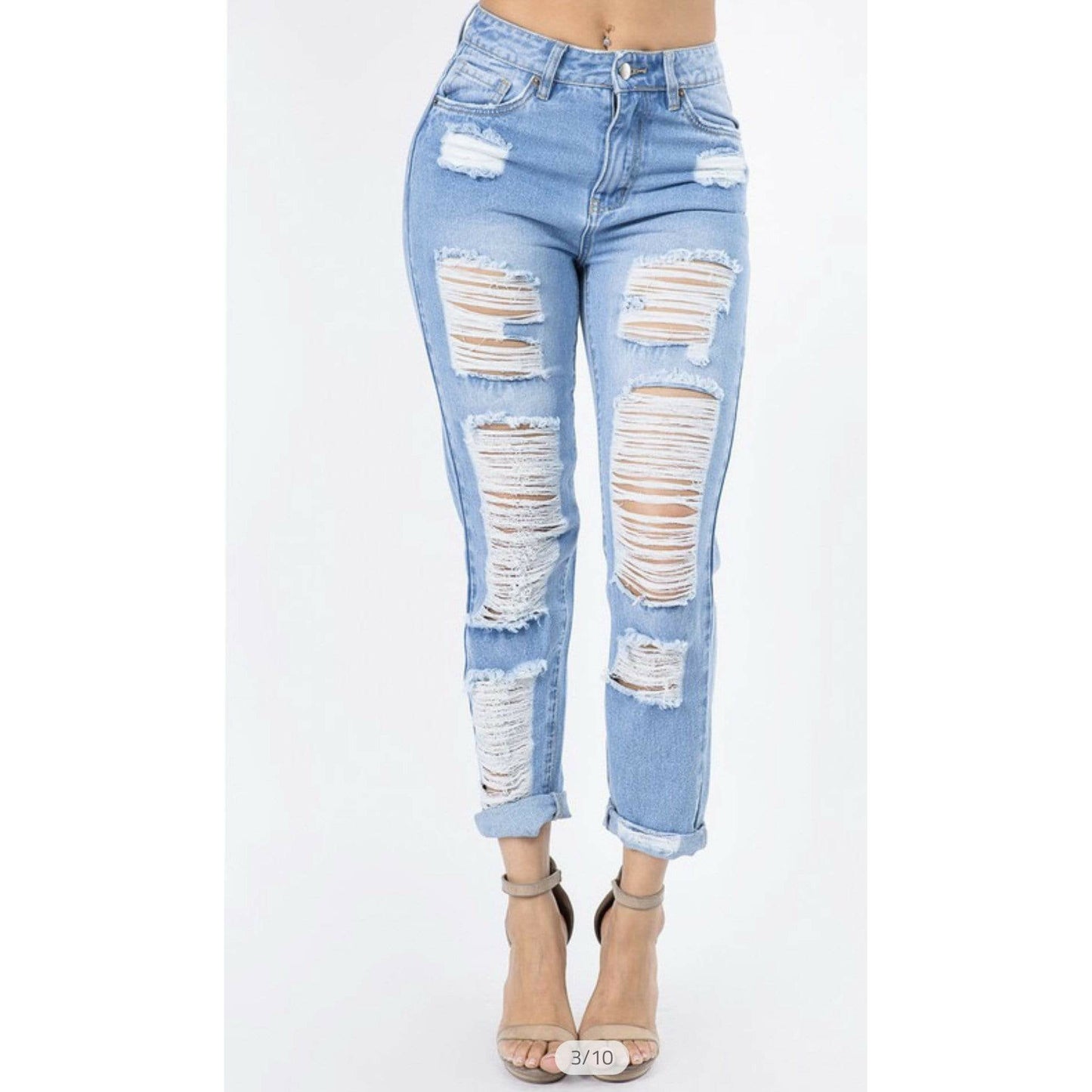 Shanta' Hair Beauty Fashion LLC Jeans Dangerous In Distressed Jeans